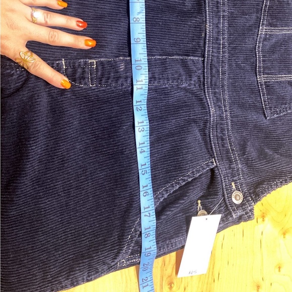 LL Bean Navy Corduroy Overalls - Picture 3 of 4